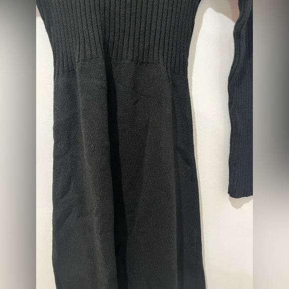 45 rpm cotton rayon black mock neck knit dress - Picture 4 of 7